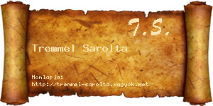 Tremmel Sarolta névjegykártya